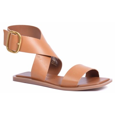 Sandale pour femme en cuir camel 100 %, signée Andrea Bruni – modèle AB-8769-4-C. Sandale pour femme en cuir camel 100 %, signée Andrea Bruni – modèle AB-8769-4-C.