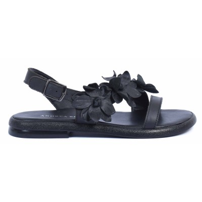Sandale femme Andrea Bruni noir - Référence AB-202-1-NOIR - Élégance et confort en cuir véritable. Sandale femme Andrea Bruni noir - Référence AB-202-1-NOIR - Élégance et confort en cuir véritable.