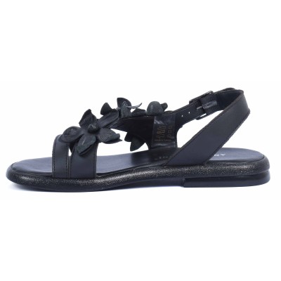 Sandale femme Andrea Bruni noir - Référence AB-202-1-NOIR - Élégance et confort en cuir véritable. Sandale femme Andrea Bruni noir - Référence AB-202-1-NOIR - Élégance et confort en cuir véritable.