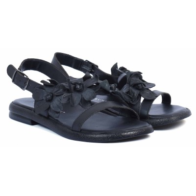 Sandale femme Andrea Bruni noir - Référence AB-202-1-NOIR - Élégance et confort en cuir véritable. Sandale femme Andrea Bruni noir - Référence AB-202-1-NOIR - Élégance et confort en cuir véritable.