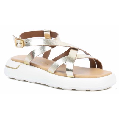 Sandale femme Andrea Bruni doré - Référence AB-1261-1-DO - Élégance et confort en cuir véritable. Sandale femme Andrea Bruni doré - Référence AB-1261-1-DO - Élégance et confort en cuir véritable.