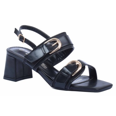 Sandale pour femme en noir, modèle 1638Q-50A-N – élégance et sobriété pour la saison estivale. Sandale pour femme en noir, modèle 1638Q-50A-N – élégance et sobriété pour la saison estivale.