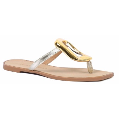 Mule femme dorée en cuir Andrea Bruni modèle AB-666-3-DO Mule femme dorée en cuir Andrea Bruni modèle AB-666-3-DO