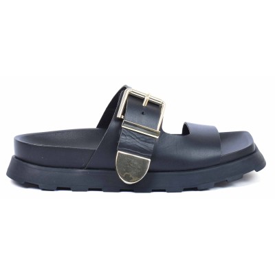 Mule femme noire en cuir Andrea Bruni modèle AB-DB5-N Mule femme noire en cuir Andrea Bruni modèle AB-DB5-N