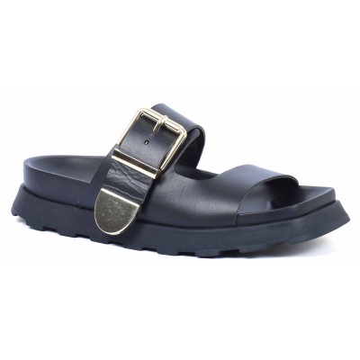 Mule femme noire en cuir Andrea Bruni modèle AB-DB5-N Mule femme noire en cuir Andrea Bruni modèle AB-DB5-N