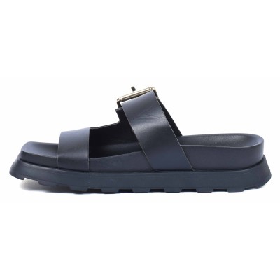 Mule femme noire en cuir Andrea Bruni modèle AB-DB5-N Mule femme noire en cuir Andrea Bruni modèle AB-DB5-N