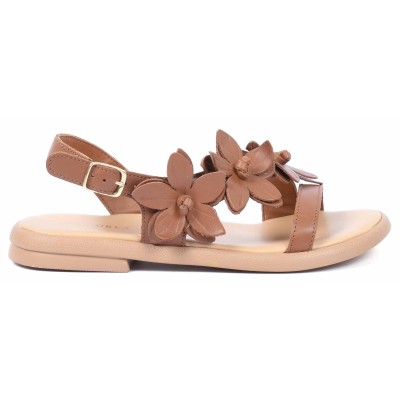 Sandales femme en cuir camel Andrea Bruni - Référence AB-202-1-C Sandales femme en cuir camel Andrea Bruni - Référence AB-202-1-C
