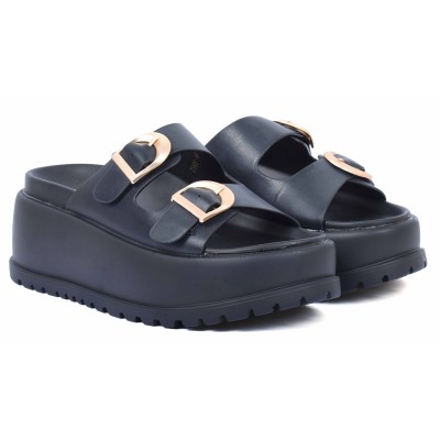 Mule femme noire Laura Berti modèle LB-7990-18-N Mule femme noire Laura Berti modèle LB-7990-18-N