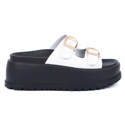 Mule femme blanche Laura Berti modèle LB-7990-18-BC Mule femme blanche Laura Berti modèle LB-7990-18-BC