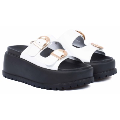 Mule femme blanche Laura Berti modèle LB-7990-18-BC Mule femme blanche Laura Berti modèle LB-7990-18-BC