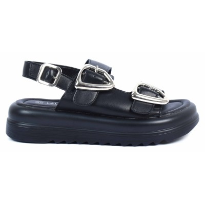 Sandale femme noire Laura Berti modèle LB-929-1-N