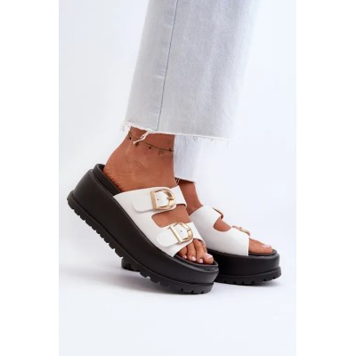 Mule femme blanche Laura Berti modèle LB-7990-18-BC