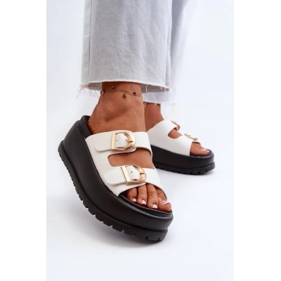 Mule femme blanche Laura Berti modèle LB-7990-18-BC