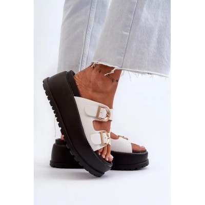 Mule femme blanche Laura Berti modèle LB-7990-18-BC