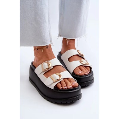 Mule femme blanche Laura Berti modèle LB-7990-18-BC