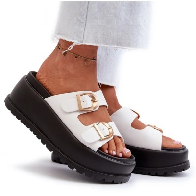 Mule femme blanche Laura Berti modèle LB-7990-18-BC