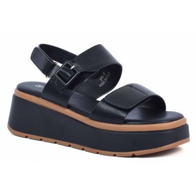 Sandales compensées noires STYLETTX - Référence STX-278-7-N Sandales compensées noires STYLETTX - Référence STX-278-7-N