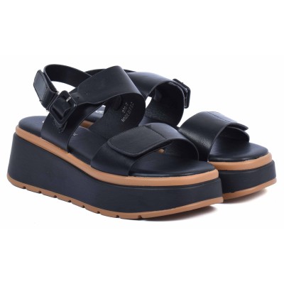 Sandales compensées noires STYLETTX - Référence STX-278-7-N Sandales compensées noires STYLETTX - Référence STX-278-7-N