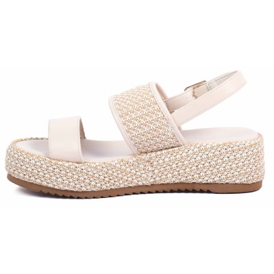 Sandales compensées beiges STYLETTX - Référence STX-287-6-BG Sandales compensées beiges STYLETTX - Référence STX-287-6-BG