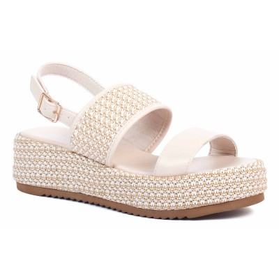 Sandales compensées beiges STYLETTX - Référence STX-287-6-BG Sandales compensées beiges STYLETTX - Référence STX-287-6-BG