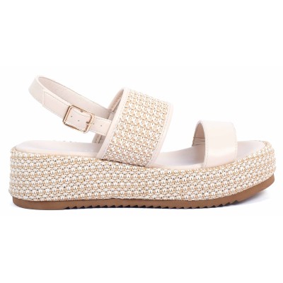 Sandales compensées beiges STYLETTX - Référence STX-287-6-BG Sandales compensées beiges STYLETTX - Référence STX-287-6-BG