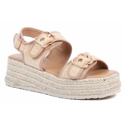 Sandales compensées kaki STYLETTX - Référence STX-211-26-K Sandales compensées kaki STYLETTX - Référence STX-211-26-K