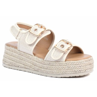 Sandales compensées blanches STYLETTX - Référence STX-211-26-BC Sandales compensées blanches STYLETTX - Référence STX-211-26-BC