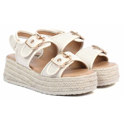 Sandales compensées blanches STYLETTX - Référence STX-211-26-BC Sandales compensées blanches STYLETTX - Référence STX-211-26-BC