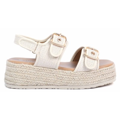 Sandales compensées blanches STYLETTX - Référence STX-211-26-BC Sandales compensées blanches STYLETTX - Référence STX-211-26-BC
