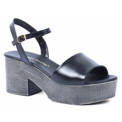 Sandale femme noire en cuir Andrea Bruni modèle AB-109-1-N Sandale femme noire en cuir Andrea Bruni modèle AB-109-1-N