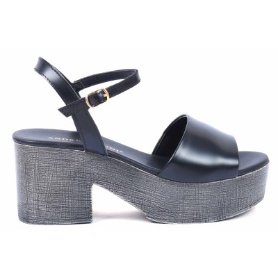 Sandale femme noire en cuir Andrea Bruni modèle AB-109-1-N Sandale femme noire en cuir Andrea Bruni modèle AB-109-1-N