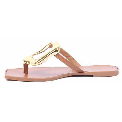 Mule femme camel en cuir Andrea Bruni modèle AB-666-3-C Mule femme camel en cuir Andrea Bruni modèle AB-666-3-C