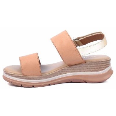 Sandale femme camel en cuir Andrea Bruni modèle AB-121-1-C Sandale femme camel en cuir Andrea Bruni modèle AB-121-1-C