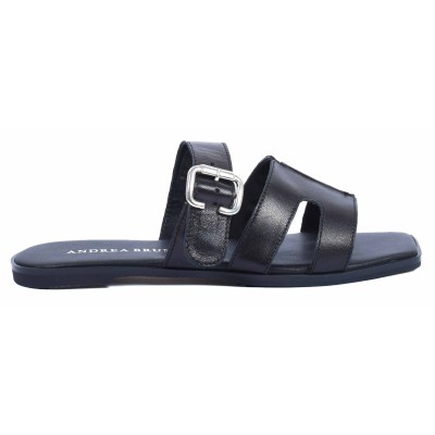 Sandale femme noire en cuir Andrea Bruni modèle AB-666-4-N Sandale femme noire en cuir Andrea Bruni modèle AB-666-4-N