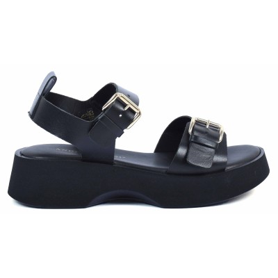 Sandale femme noire en cuir Andrea Bruni modèle AB-168-1 Sandale femme noire en cuir Andrea Bruni modèle AB-168-1