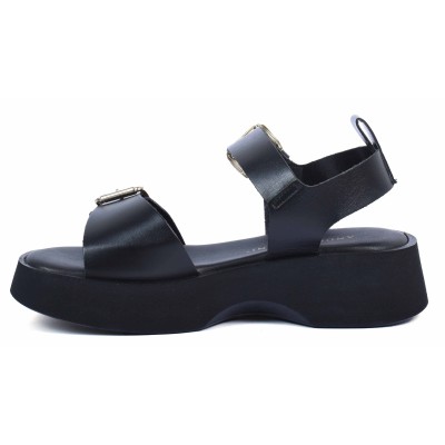 Sandale femme noire en cuir Andrea Bruni modèle AB-168-1 Sandale femme noire en cuir Andrea Bruni modèle AB-168-1