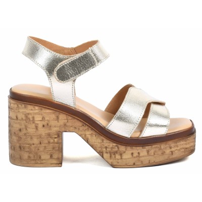 Sandale femme dorée en cuir Andrea Bruni modèle AB-345-3-DO Sandale femme dorée en cuir Andrea Bruni modèle AB-345-3-DO