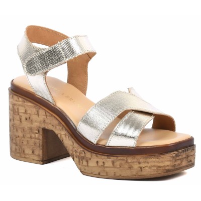 Sandale femme dorée en cuir Andrea Bruni modèle AB-345-3-DO Sandale femme dorée en cuir Andrea Bruni modèle AB-345-3-DO