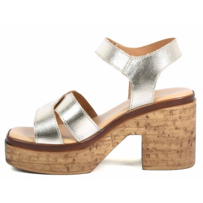 Sandale femme dorée en cuir Andrea Bruni modèle AB-345-3-DO Sandale femme dorée en cuir Andrea Bruni modèle AB-345-3-DO