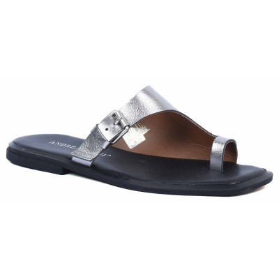 Sandale femme argent en cuir Andrea Bruni modèle AB-601-22-AR Sandale femme argent en cuir Andrea Bruni modèle AB-601-22-AR