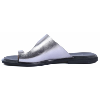Sandale femme argent en cuir Andrea Bruni modèle AB-601-22-AR Sandale femme argent en cuir Andrea Bruni modèle AB-601-22-AR