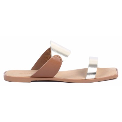 Sandale femme dorée en cuir Andrea Bruni modèle AB-666-6-DO Sandale femme dorée en cuir Andrea Bruni modèle AB-666-6-DO