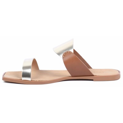 Sandale femme dorée en cuir Andrea Bruni modèle AB-666-6-DO Sandale femme dorée en cuir Andrea Bruni modèle AB-666-6-DO