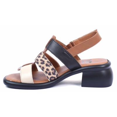 Sandale femme camel en cuir Marco Moda modèle MM-500-C Sandale femme camel en cuir Marco Moda modèle MM-500-C