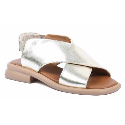 Sandale femme dorée en cuir Marco Moda modèle MM-220-DO Sandale femme dorée en cuir Marco Moda modèle MM-220-DO