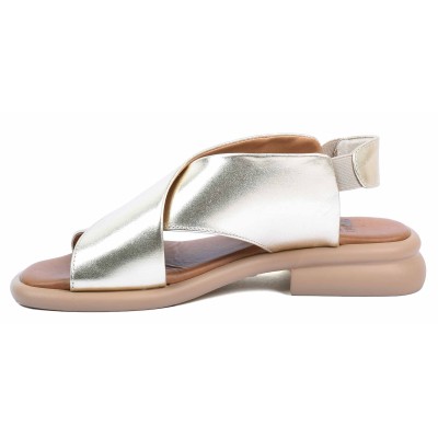 Sandale femme dorée en cuir Marco Moda modèle MM-220-DO Sandale femme dorée en cuir Marco Moda modèle MM-220-DO