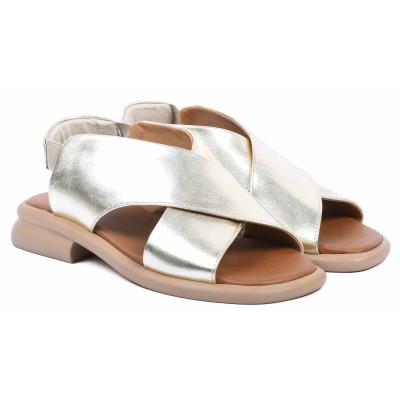 Sandale femme dorée en cuir Marco Moda modèle MM-220-DO Sandale femme dorée en cuir Marco Moda modèle MM-220-DO