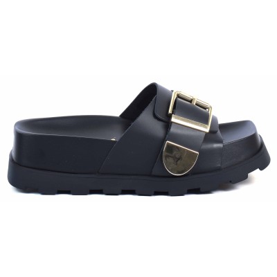 Mule femme noir en cuir Andrea Bruni modèle AB-DB8-N Mule femme noir en cuir Andrea Bruni modèle AB-DB8-N