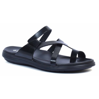 Mules homme noires confortables en cuir ELITO - Réf. EL-062-N Mules homme noires confortables en cuir ELITO - Réf. EL-062-N