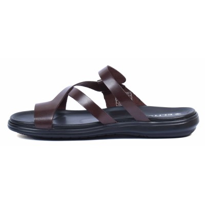 Mules homme marron confortables en cuir ELITO - Réf. EL-062-M Mules homme marron confortables en cuir ELITO - Réf. EL-062-M